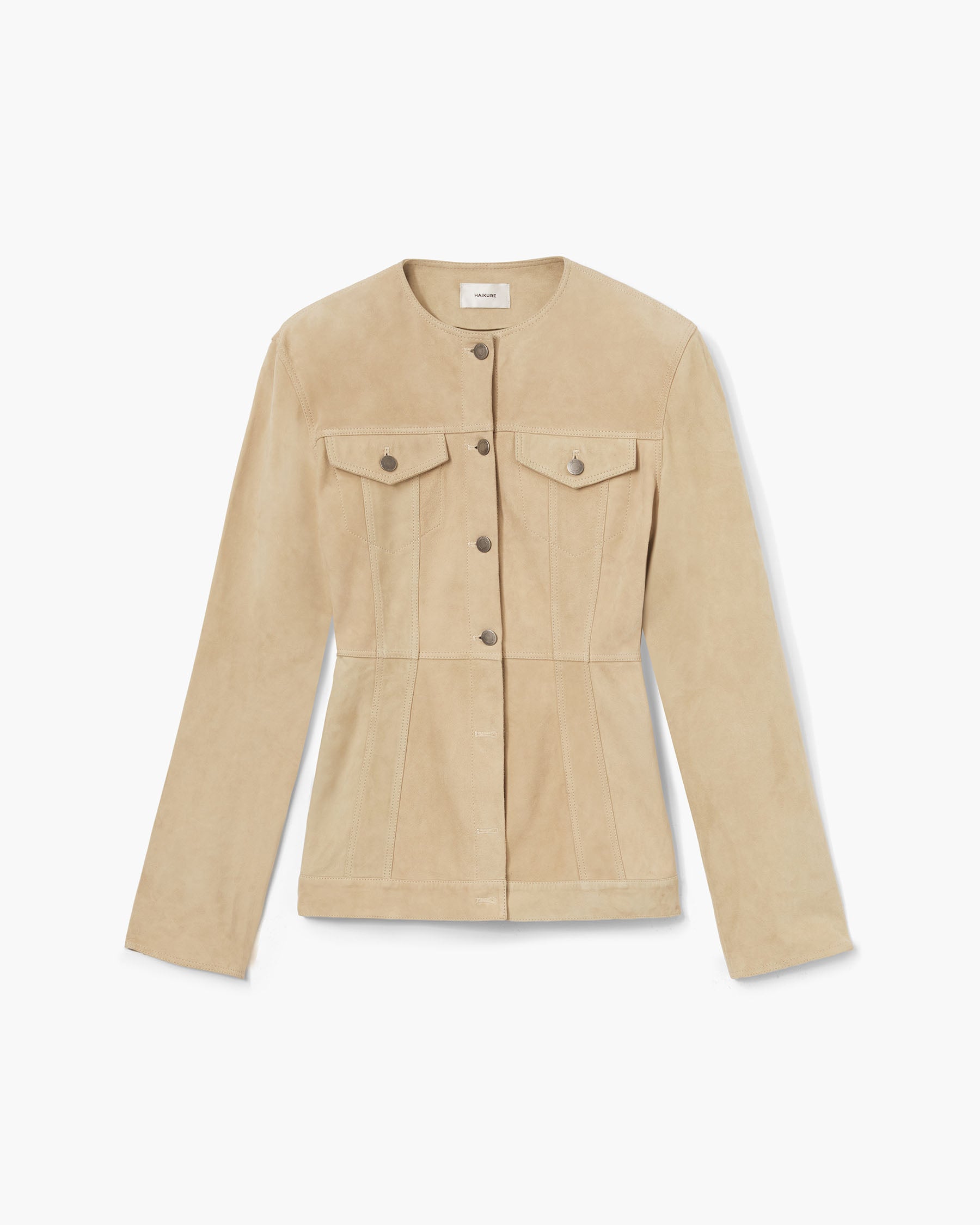 TEMPLE SUEDE JACKET // BEIGE – Haikure
