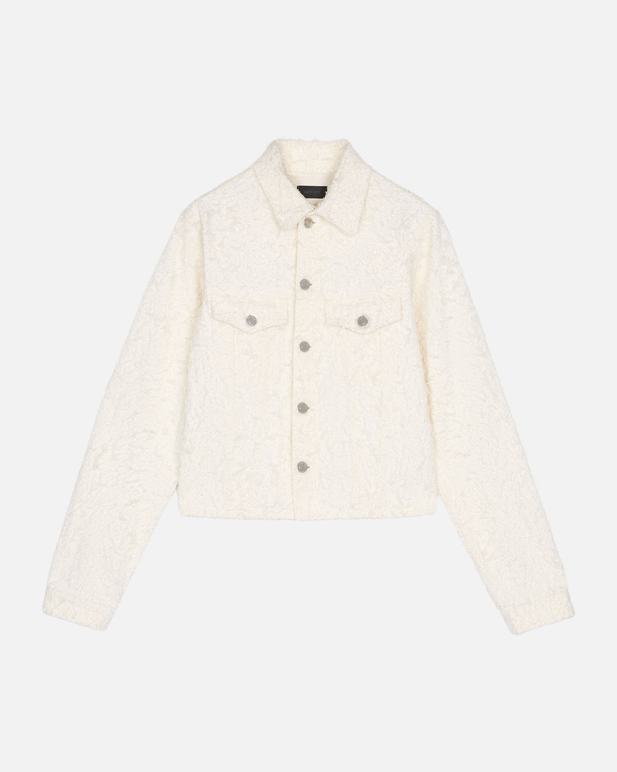 CHERRY FUR DENIM JACKET // OFF WHITE