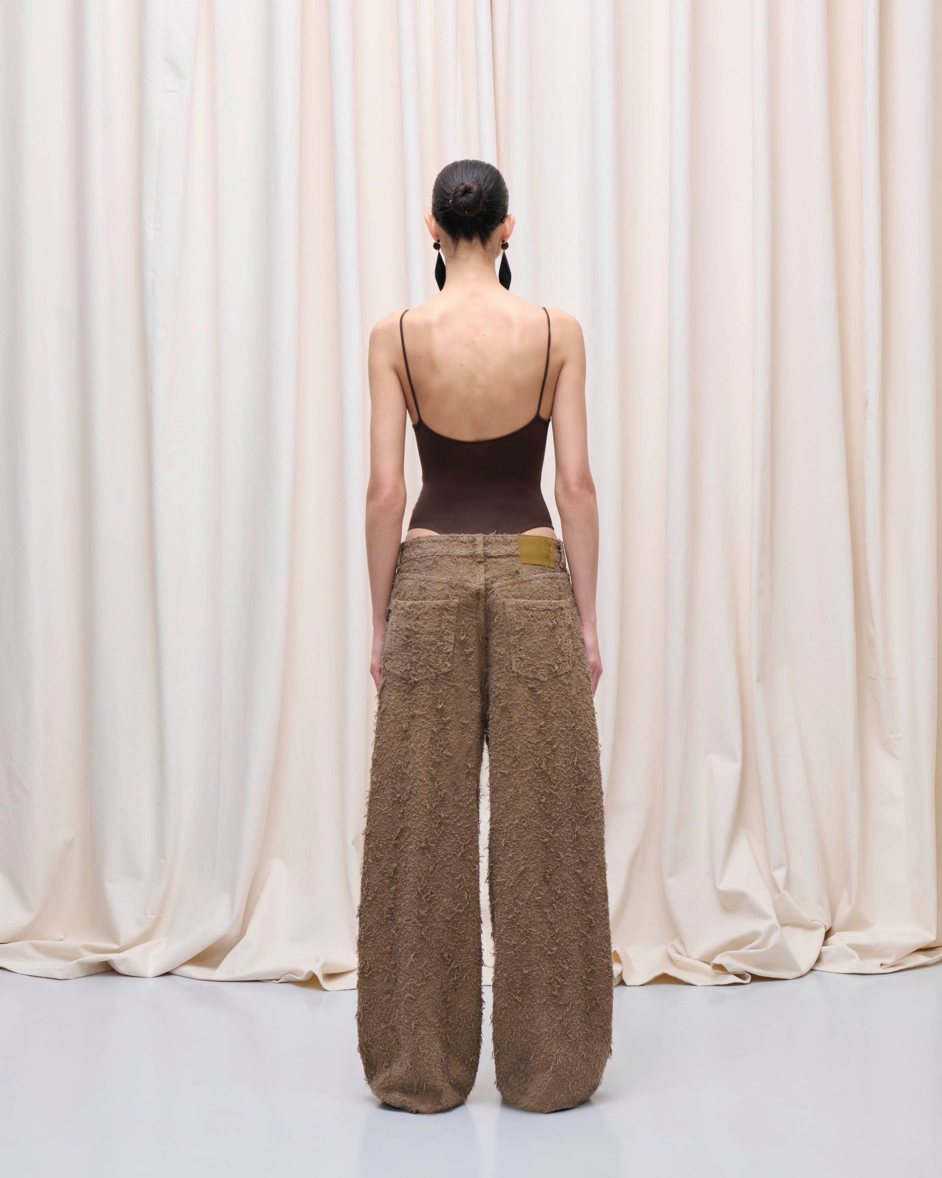 BETHANY FUR DENIM // CAMEL – Haikure