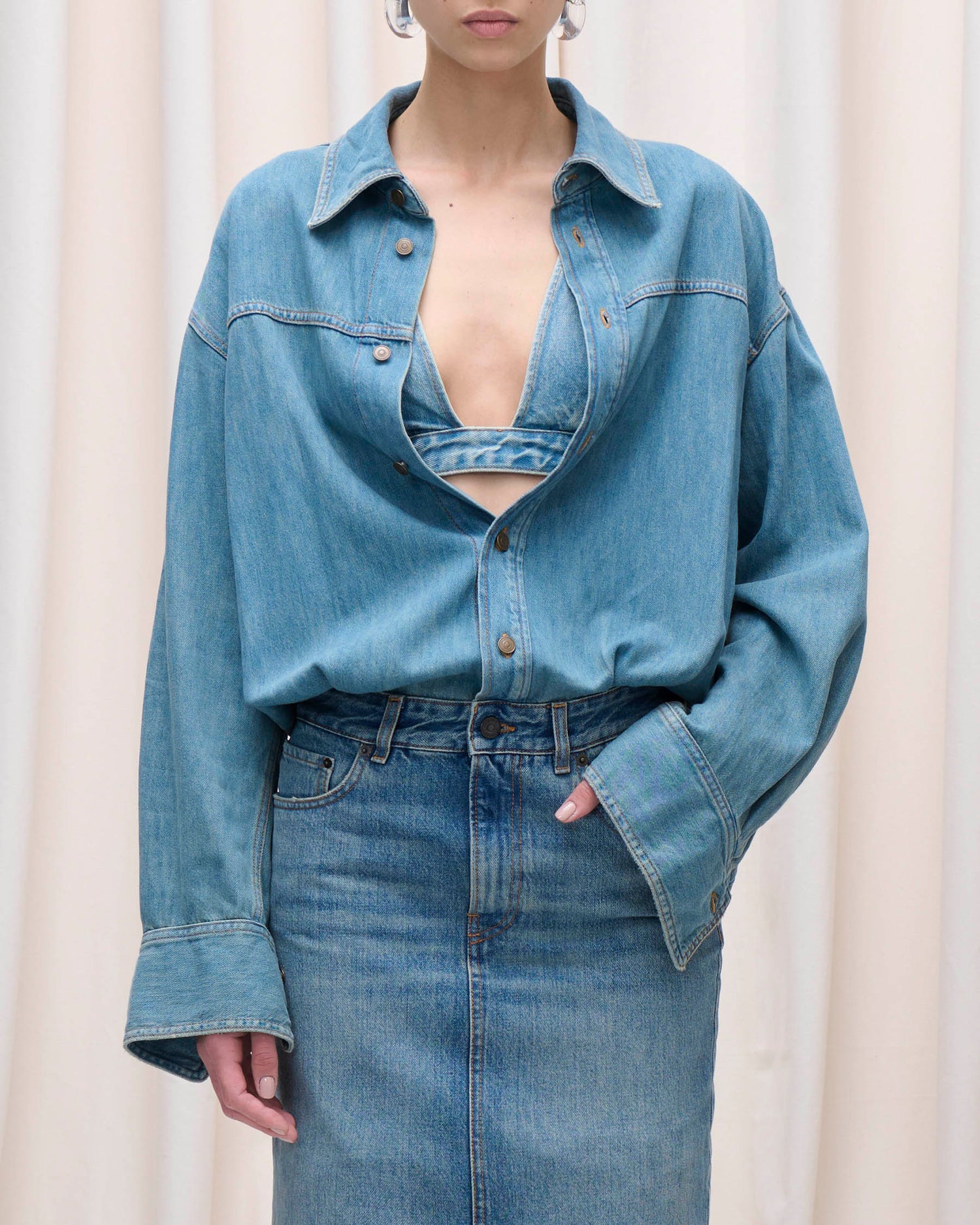 JOELLE DRESS // BLUE TENCEL